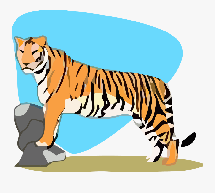 Tigger On Rocks Clipart Png Image Download - Siberian Tiger, Transparent Clipart
