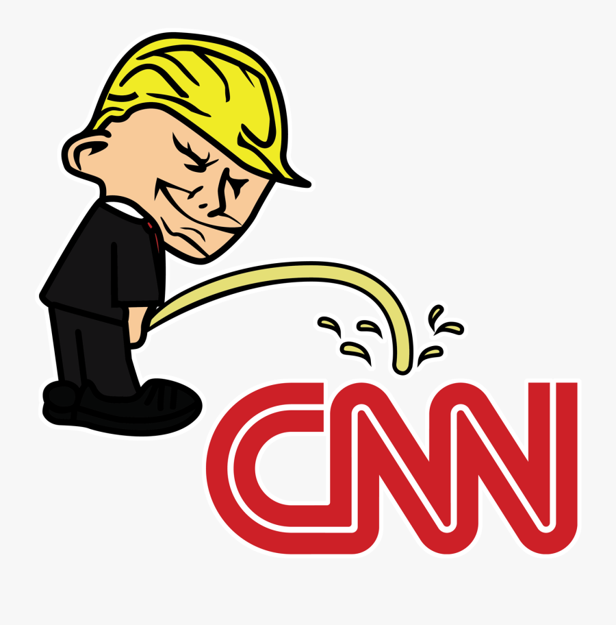 Pi$$ing Trump Badboy Cnn Clear Sticker - Trump Peeing On Cnn Sticker, Transparent Clipart