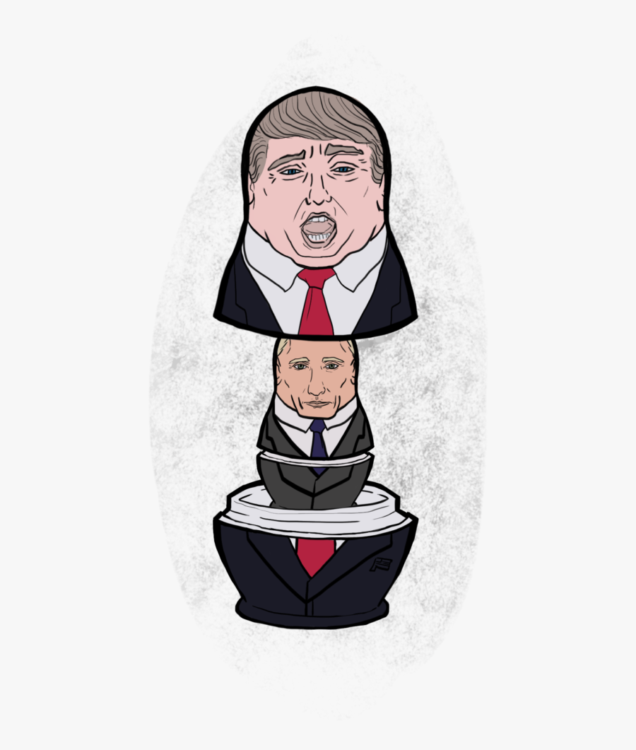 Trump Revealed As Russian Nesting Doll - Cartoon, Transparent Clipart