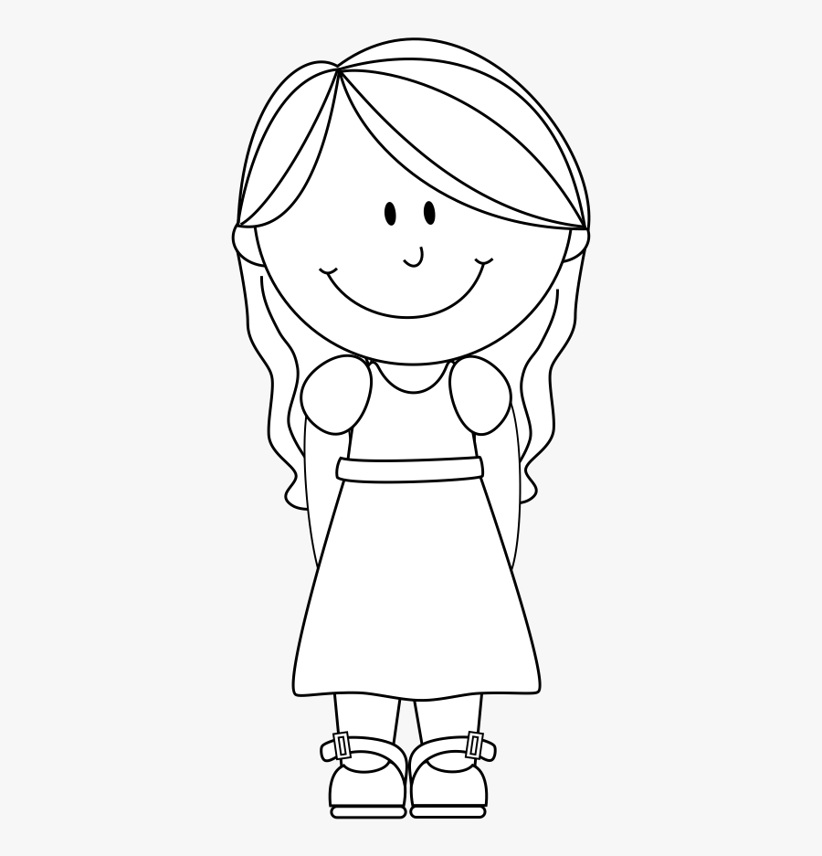School Rocks Clipart - Transparent Transparent Background Girl Clipart, Transparent Clipart