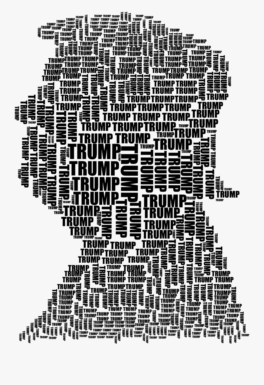 Free Photos And Images - Trump Made Of Words, Transparent Clipart