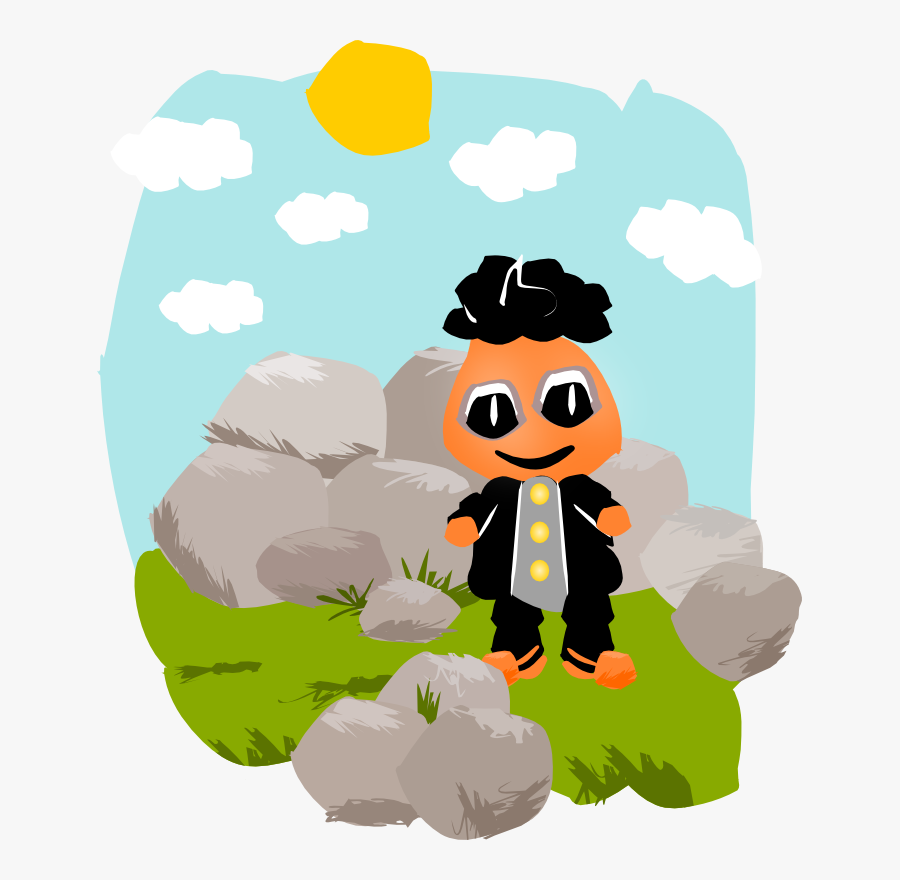 Doll Between Rocks - Clip Art, Transparent Clipart