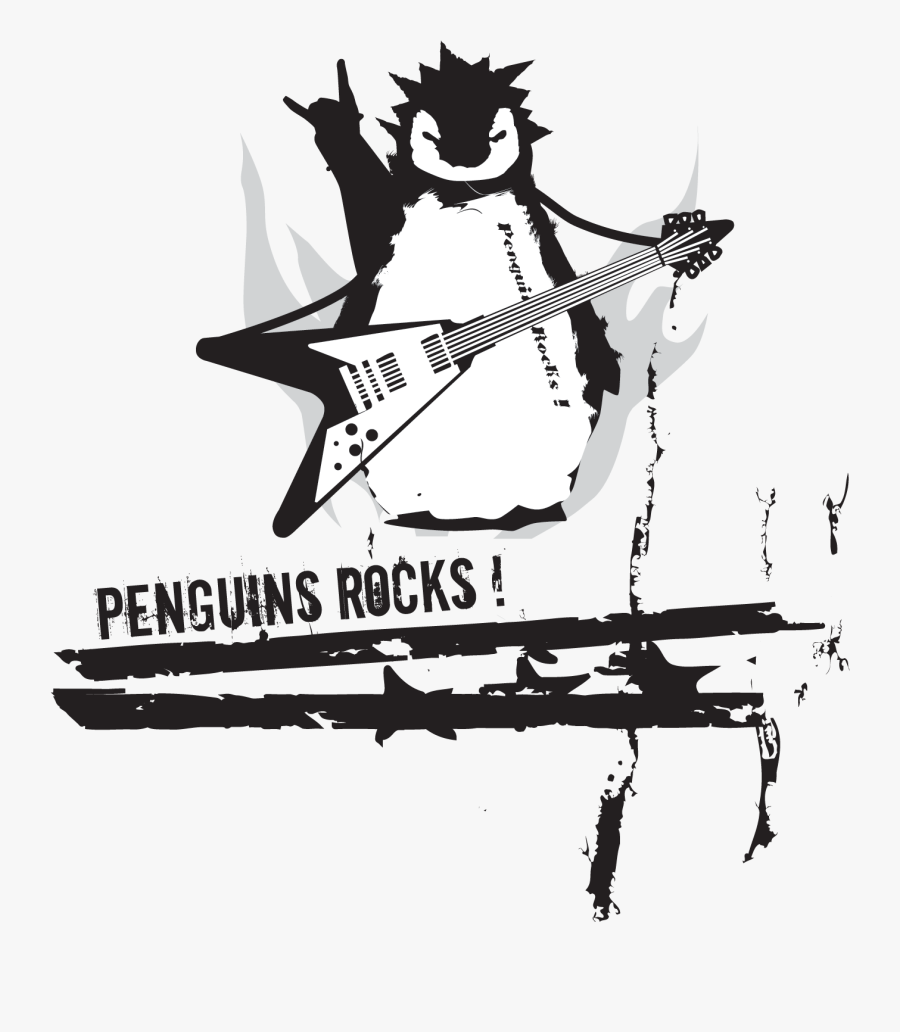 Clipart Winter Concert Snowflake Treble - Punk Rock Penguin, Transparent Clipart