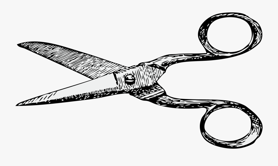 Scissors Drawing, Transparent Clipart