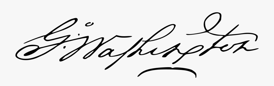 George Washington Signature, Transparent Clipart
