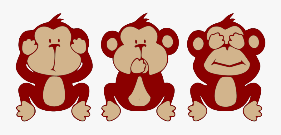 No Speak No Hear No See Monkey, Transparent Clipart