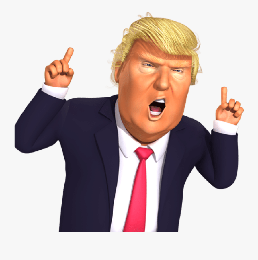 Microphone United Trump States Donald Finger Cartoon, Transparent Clipart