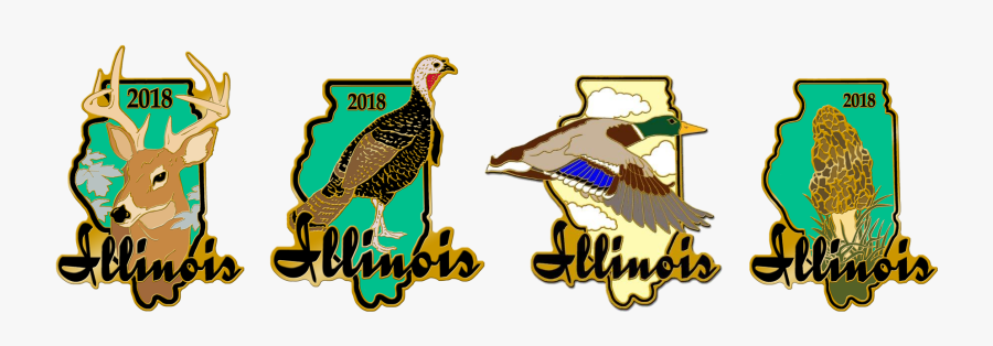 Hunting You Can Order Your Big Buck - Illinois Dnr Pins, Transparent Clipart