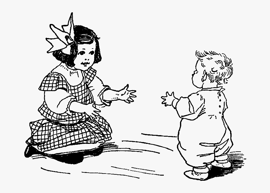 Little Sister Clipart Black And White - Black And White Clipart Big Sister, Transparent Clipart