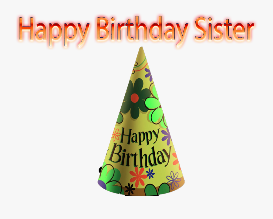 Happy Birthday Sister Png Free Images Copy - Triangle, Transparent Clipart