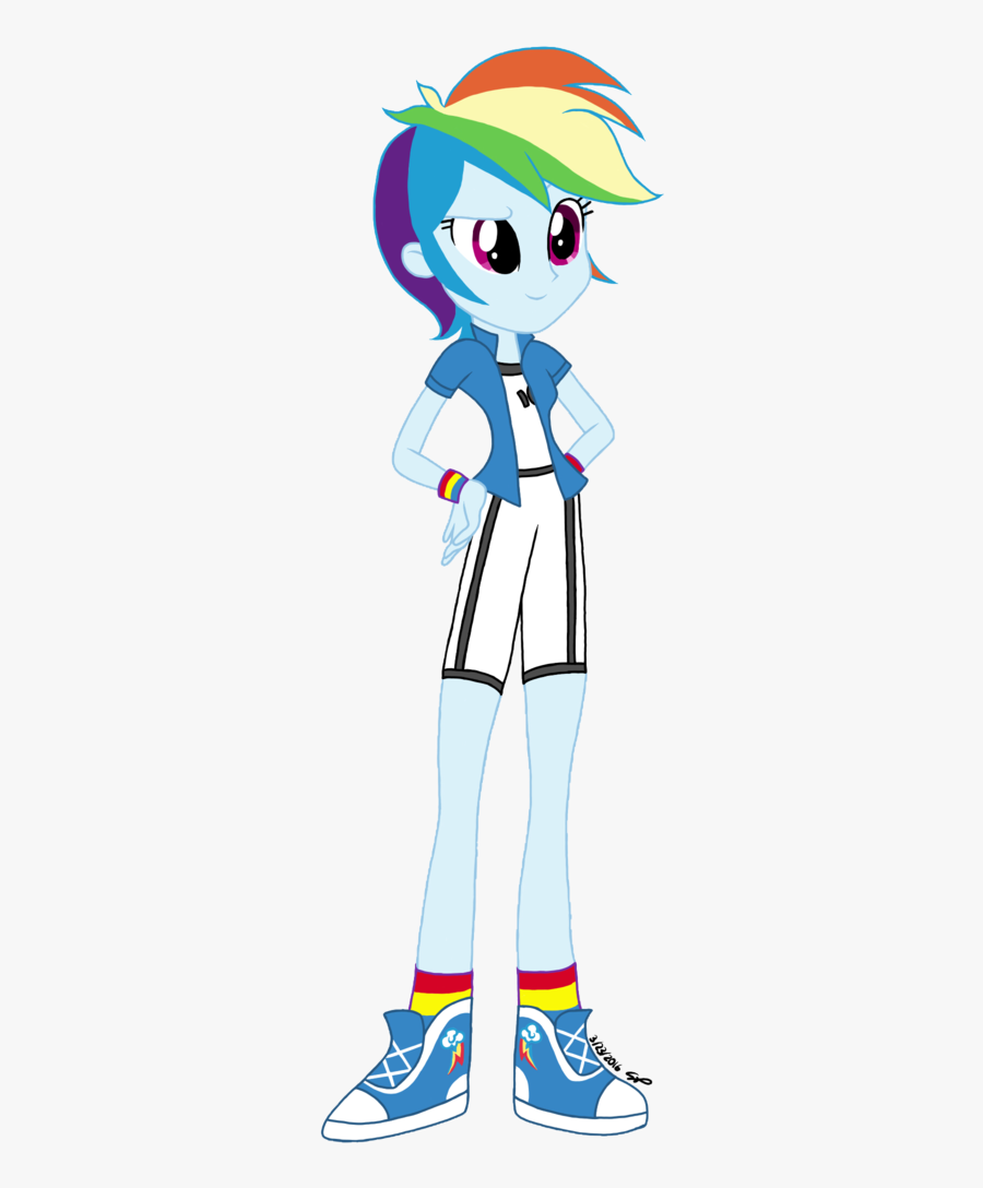 Short Hair Clipart Transparent - Rainbow Dash Equestria Girl Design, Transparent Clipart