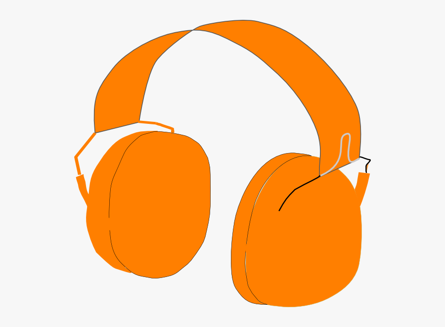 Orange Clipart Headphone - Orange Clipart Headphones, Transparent Clipart