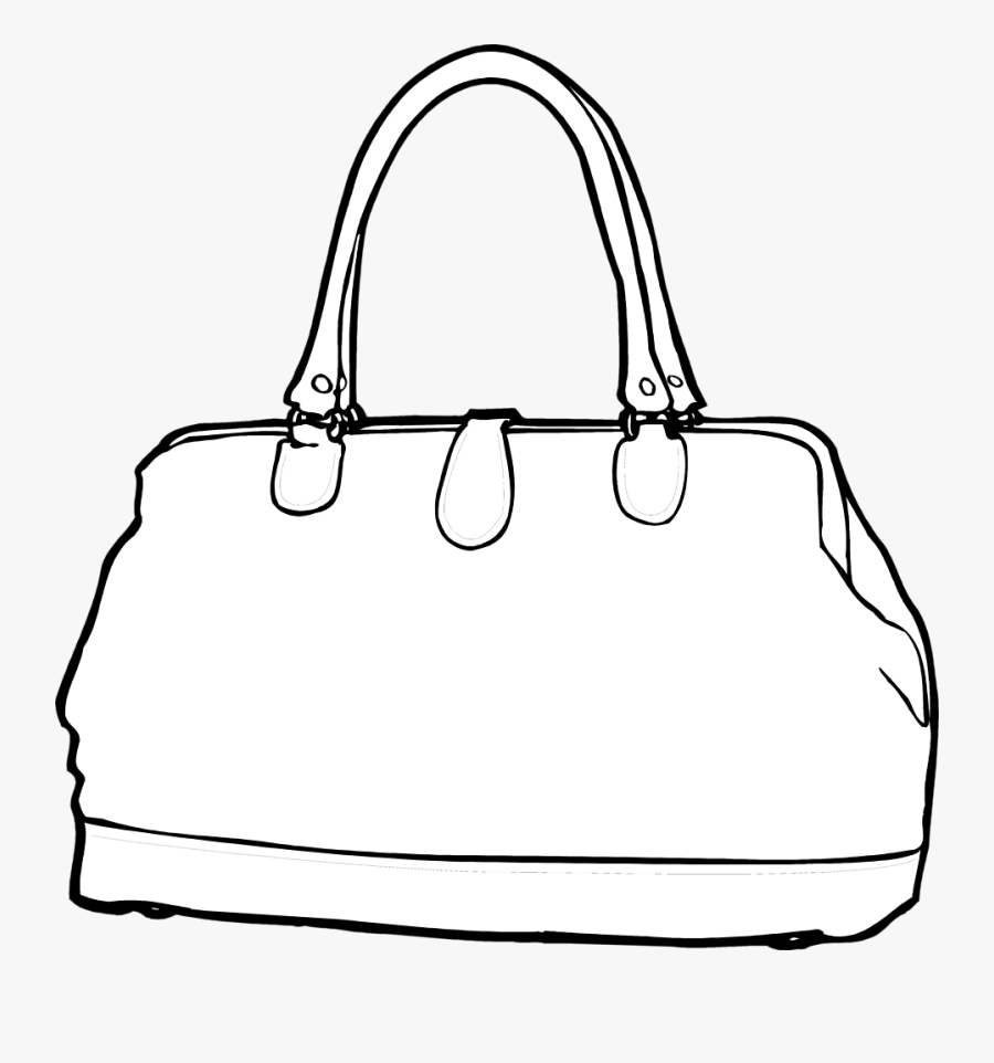 White And Black Clipart Clothes Purse, Transparent Clipart