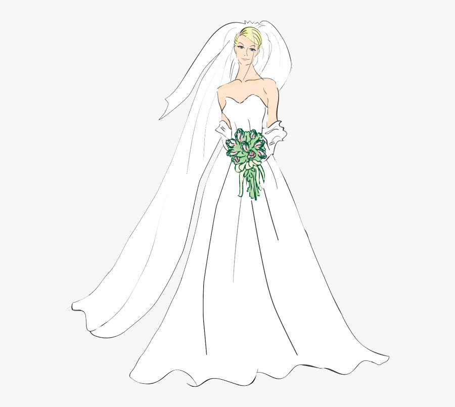 Transparent Wedding Clipart Vector - Bride Clipart, Transparent Clipart