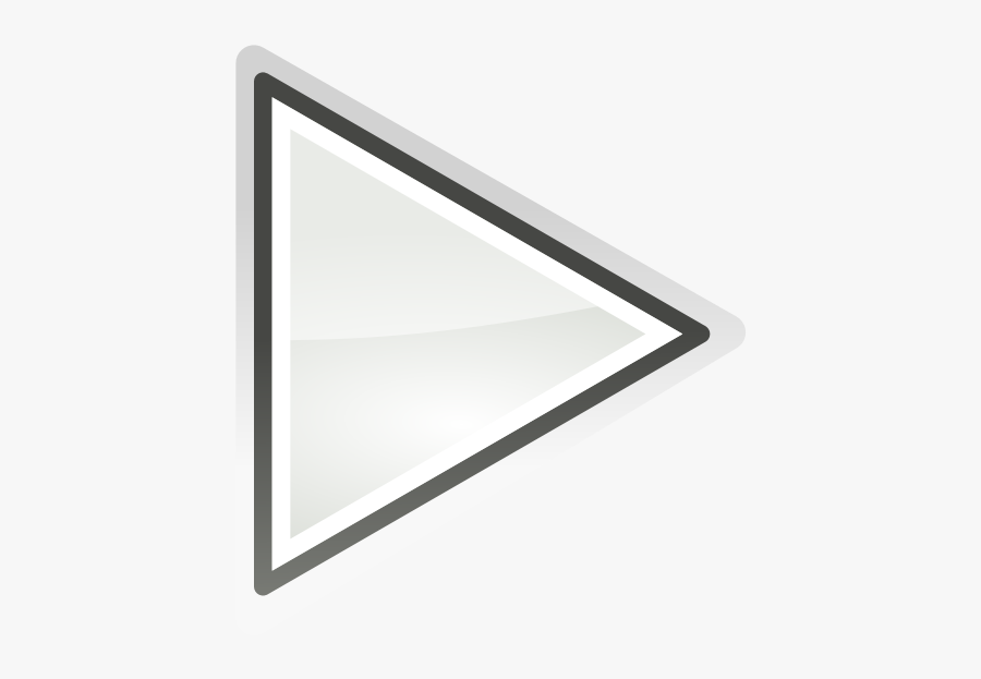 Black Right Triangle Outline, Transparent Clipart