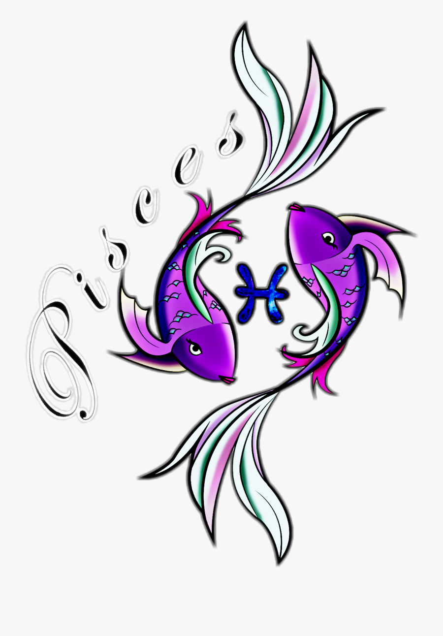 #pisces #fish #fishes #astrology #astrological #astrologysign - Combined Gemini And Pisces Tattoo, Transparent Clipart