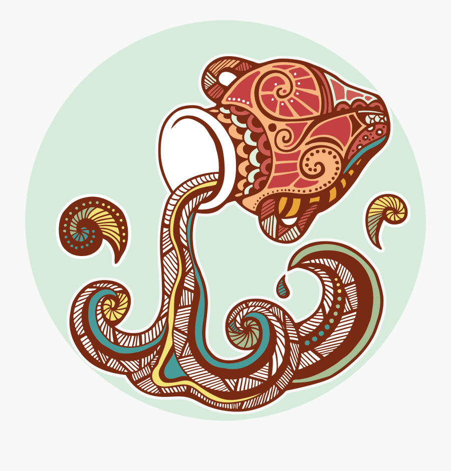 Aquarius Astrological Sign Zodiac - สัก ลาย ราศี กุมภ์, Transparent Clipart