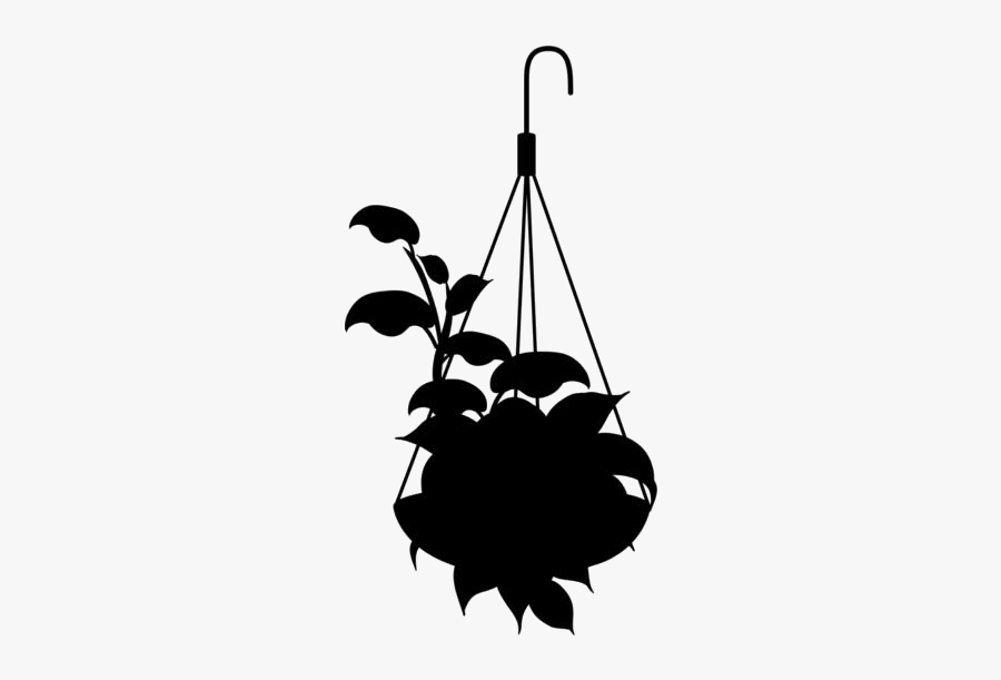 Hanging Flower Png Clipart - Hanging Plant Silhouette, Transparent Clipart
