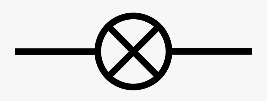 Electronic Symbol Lamp - Symbol For A Bulb, Transparent Clipart