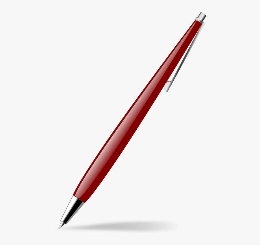 Red Glossy Pen - Pencil Is Used For Oil Pastels, Transparent Clipart