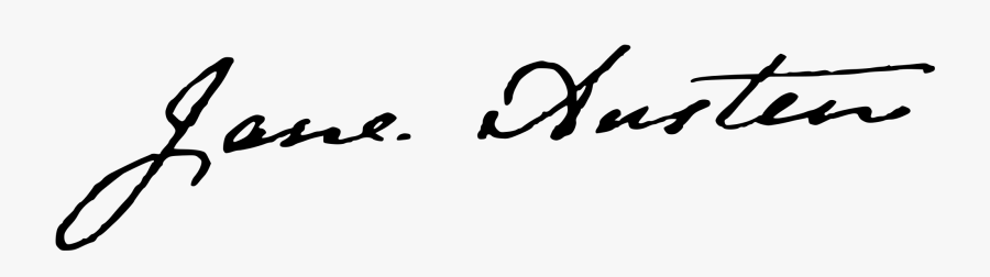 The Divine Factorem - Jane Austen Signature, Transparent Clipart