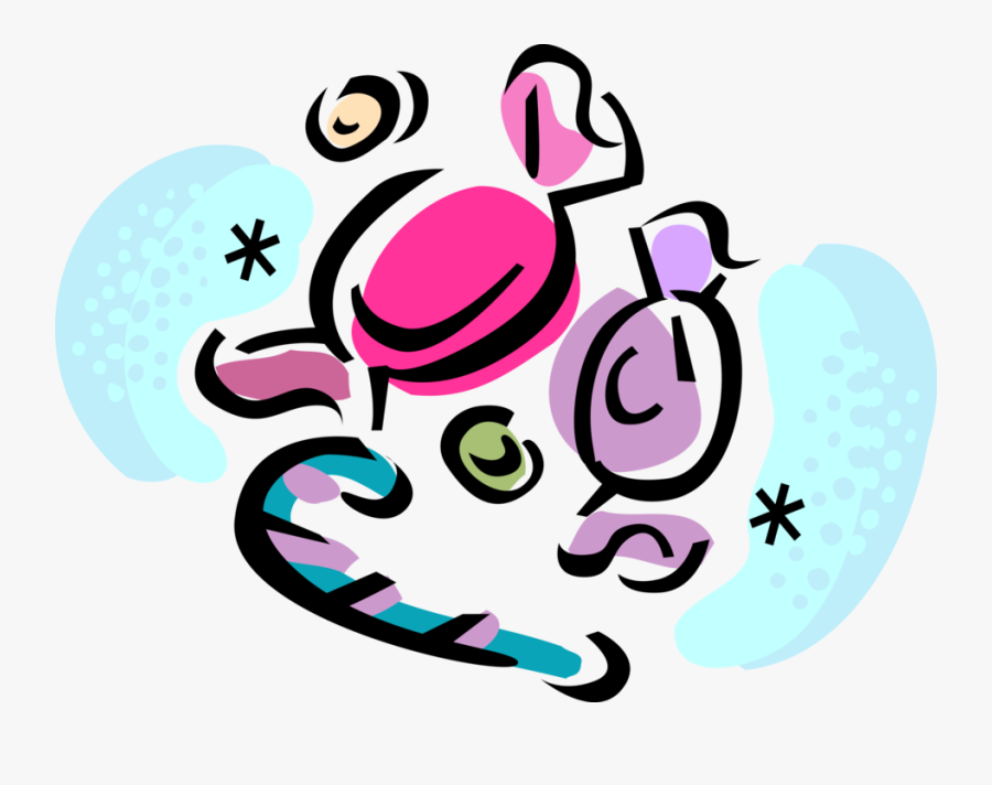 Vector Illustration Of Assorted Confectionery Candy, Transparent Clipart