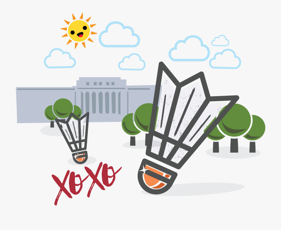 Badminton Blue Shuttlecock Logo, Transparent Clipart