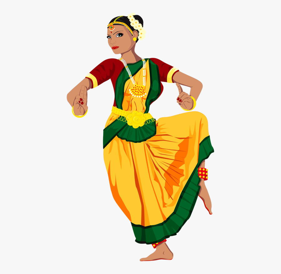 Transparent Indian Dance Clipart - Classical Dance Vector Png, Transparent Clipart