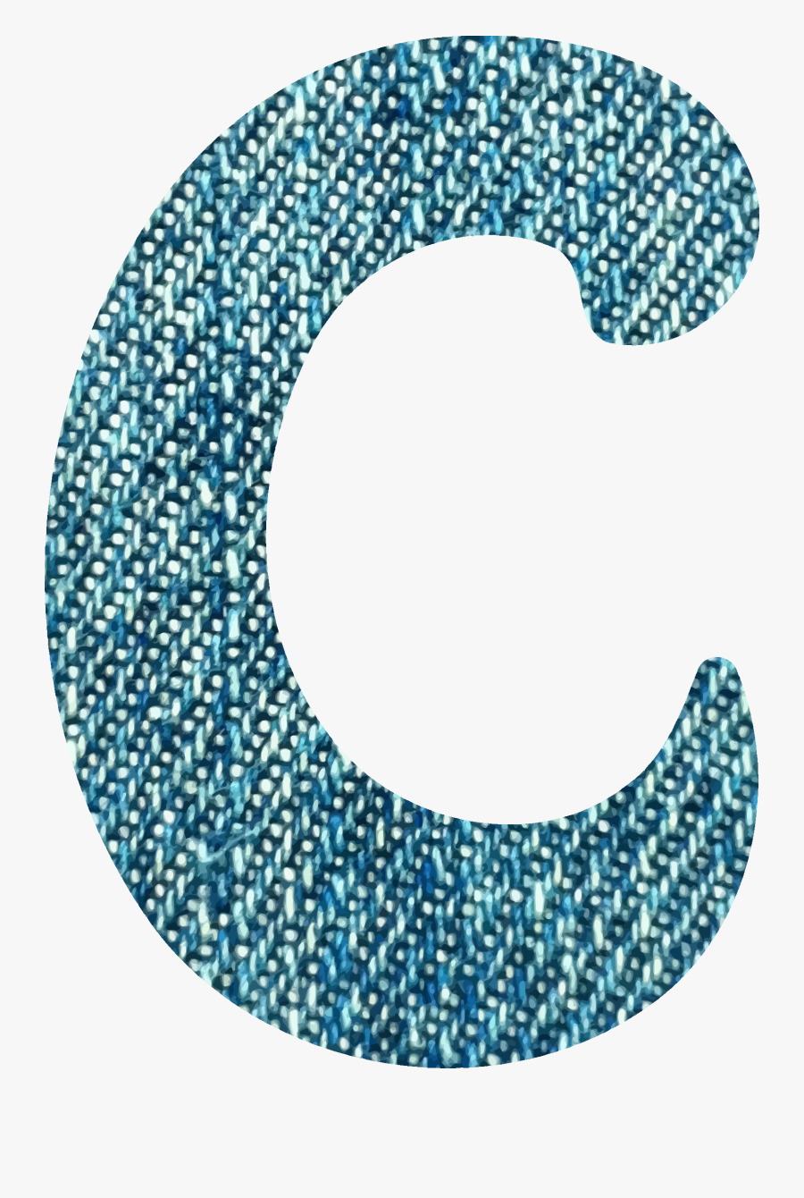 Denim Alphabet, C Clip Arts - Small Letter C Clipart Png, Transparent Clipart