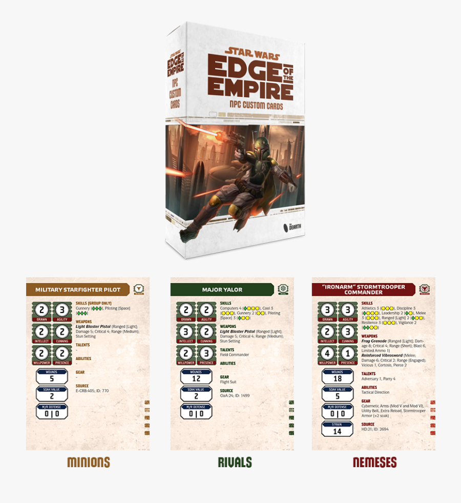 Clip Art Thedearth Presents Npc Creatures - Ffg Star Wars Adversary Cards, Transparent Clipart