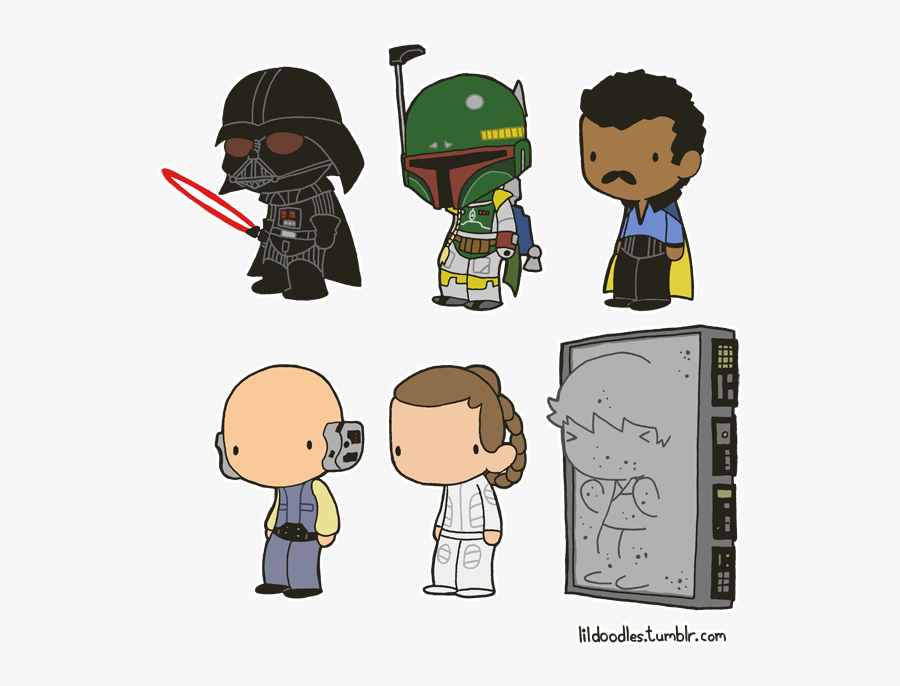 Star Wars Clipart Doodles - Star Wars Han Solo Cartoon, Transparent Clipart