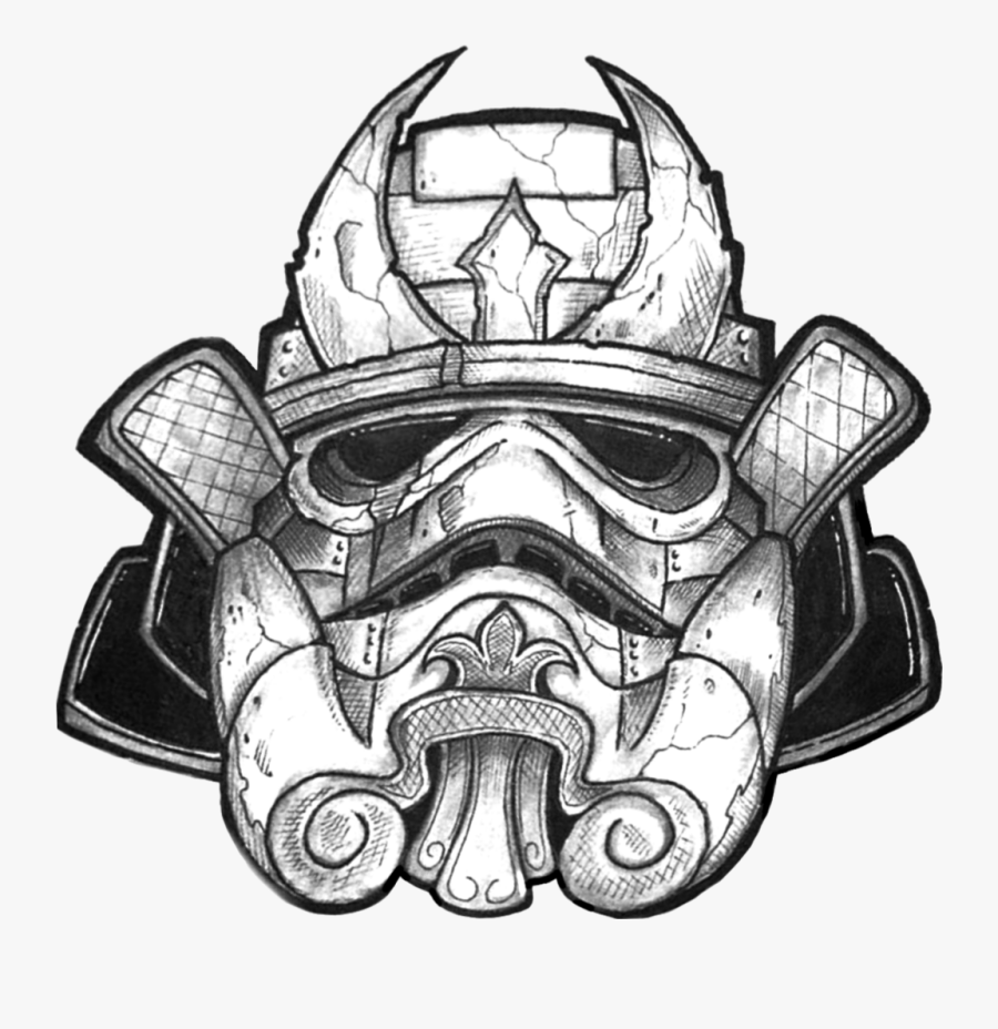 Star Wars Samurai Clipart - Samurai Star Wars Drawing, Transparent Clipart