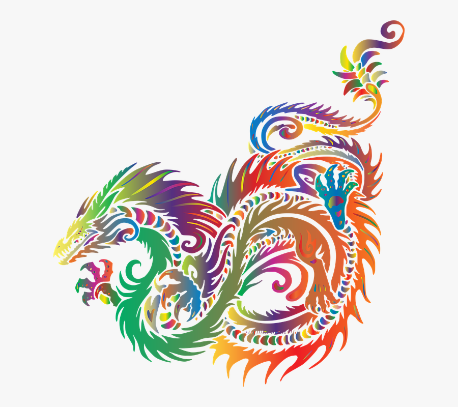 Tribal, Sea Dragon, Creature, Monster, Mythical - Chinese Dragons, Transparent Clipart