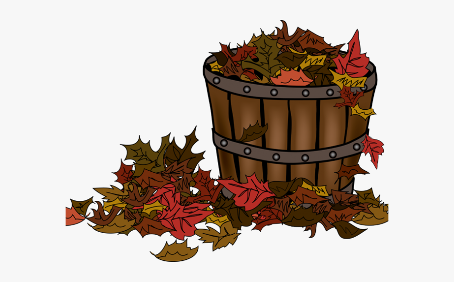 Fall Leaves In A Basket Clip Art, Transparent Clipart