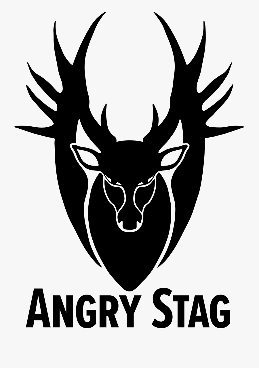 Stag Drawing Angry And Elegance - Angry Stag Logo, Transparent Clipart