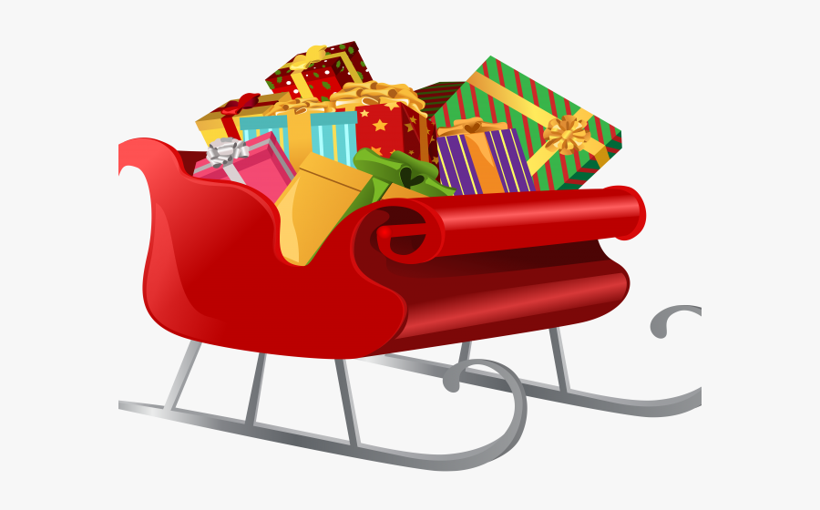 Christmas Sleigh Clipart - Sleigh Clipart Png, Transparent Clipart