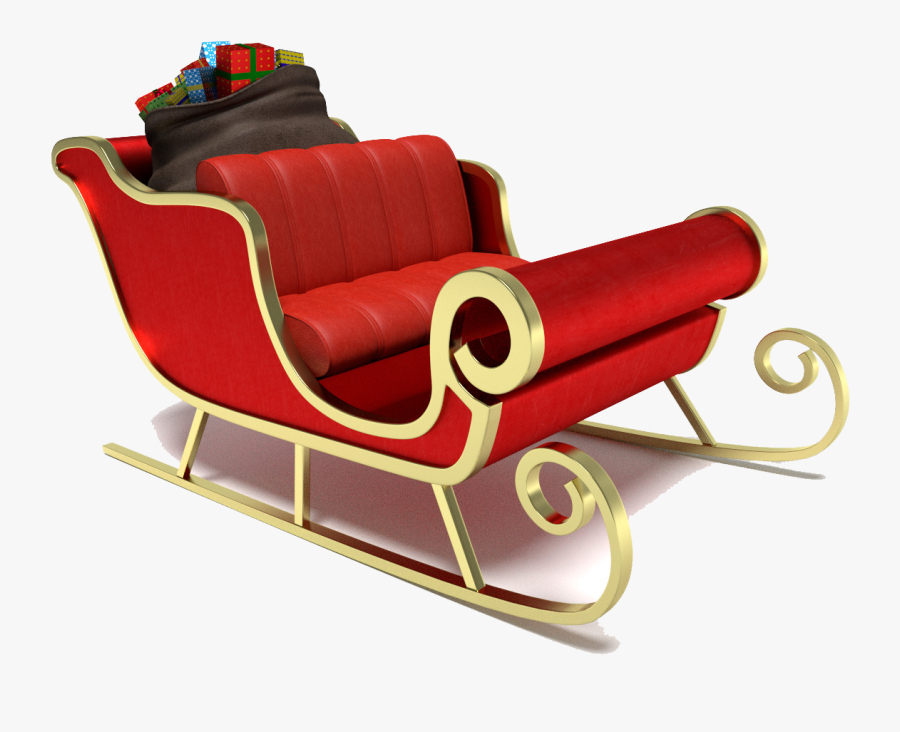 Transparent Santa Sleigh Png, Transparent Clipart