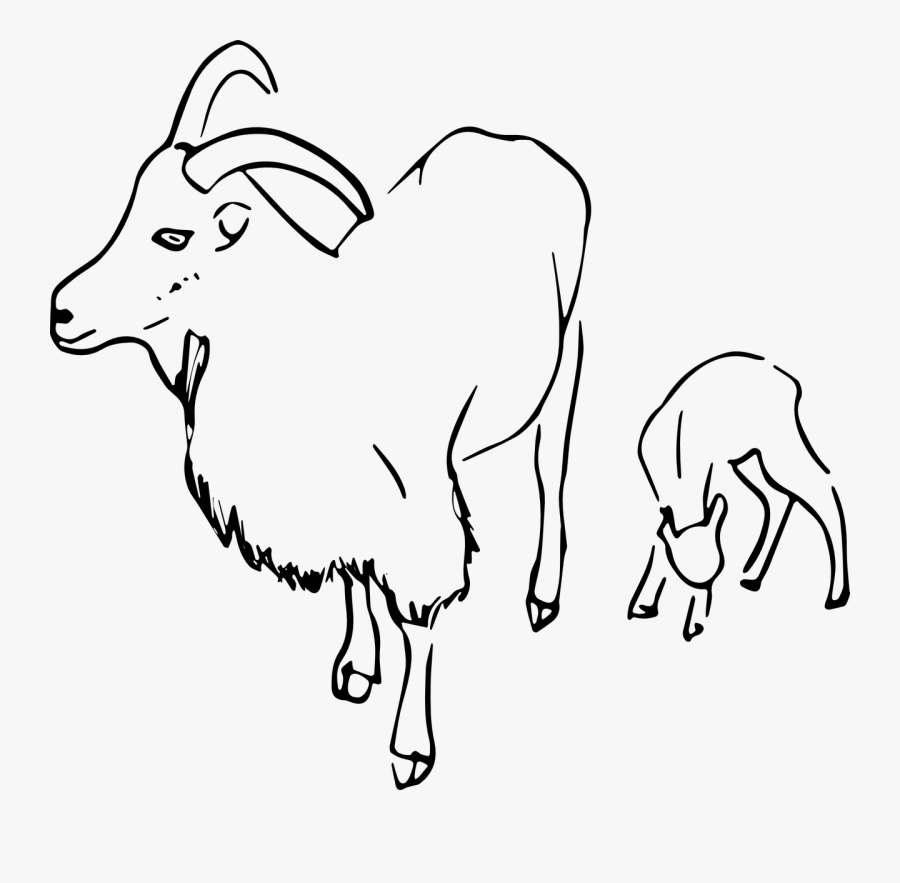 Goat Herd Clipart Black And White Png, Transparent Clipart