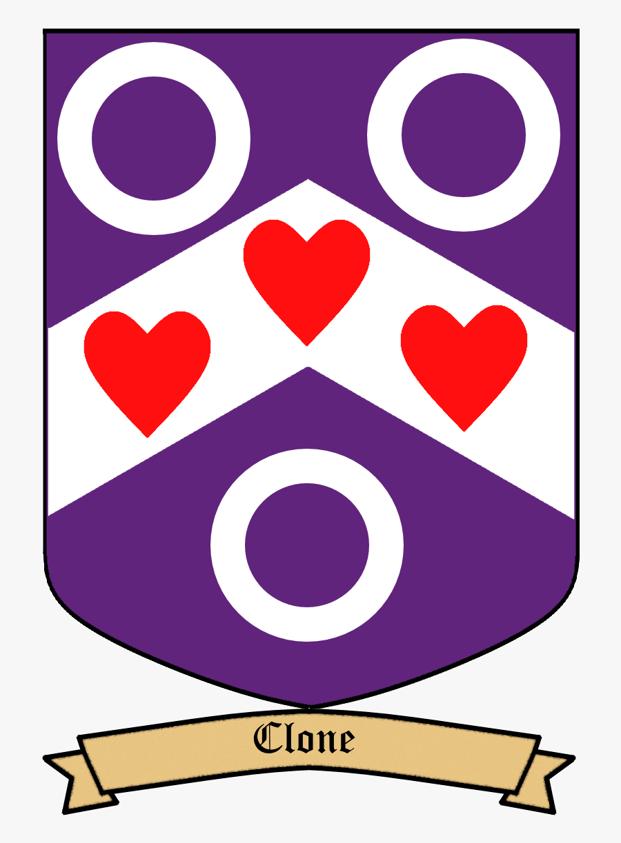 Purpure, On A Chevron Argent Between Three Annulets - Heart, Transparent Clipart