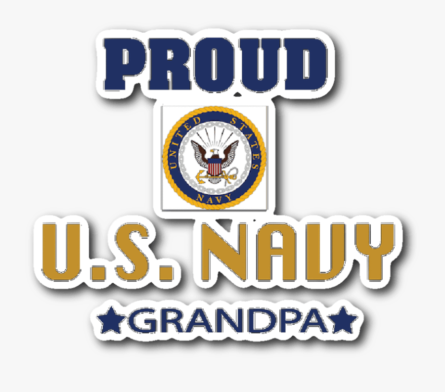 Navy Grandpa Car Window Sticker Gift For Grandfather, Transparent Clipart