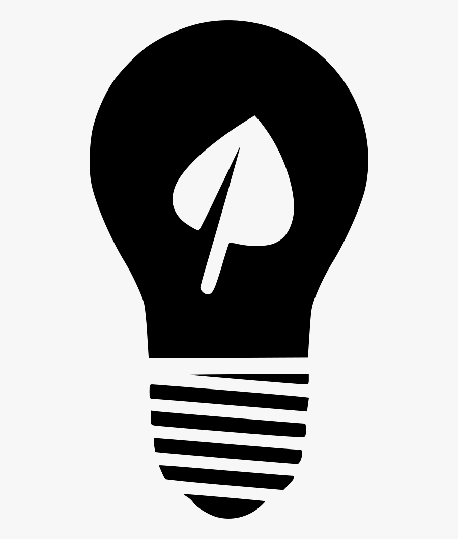 Bulb Burst Energy Illuminate Illumination Light Lightbulb - Leaf Lightbulb Black White Clipart, Transparent Clipart