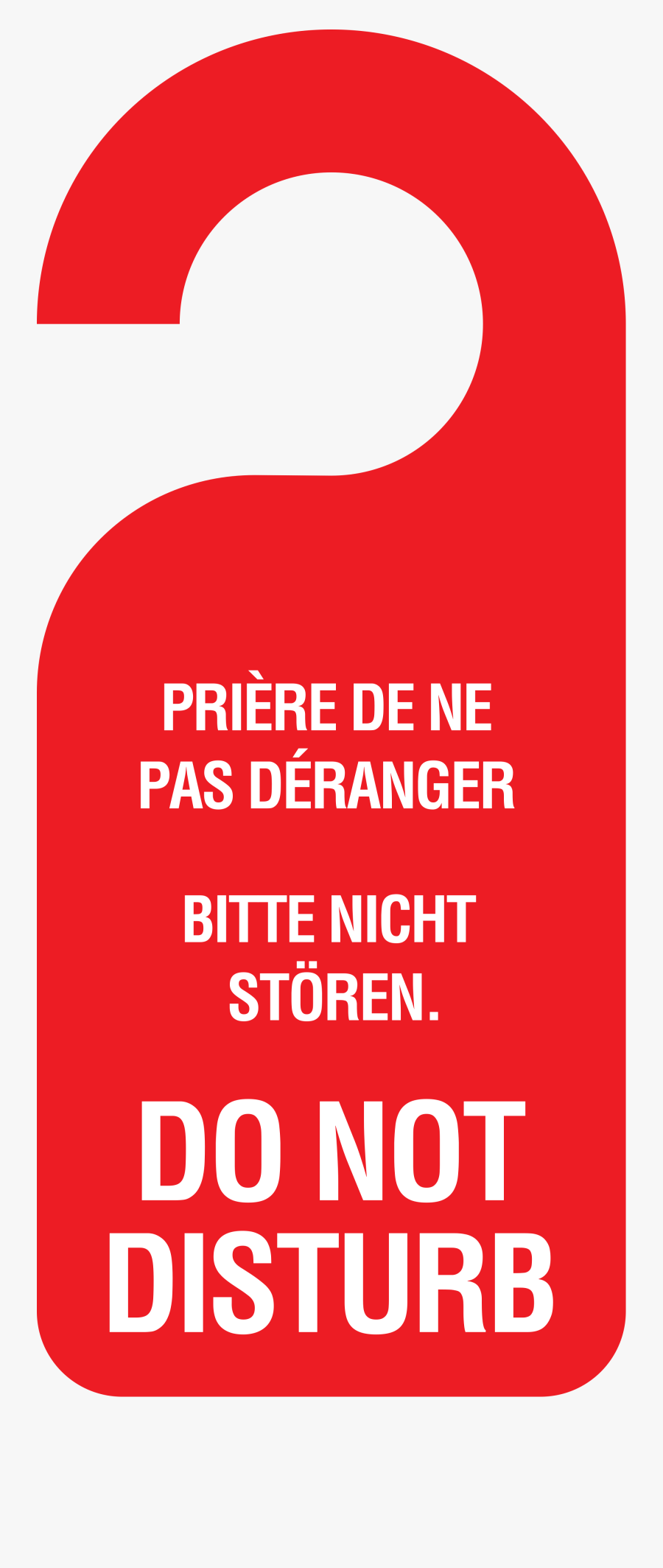 Transparent Do Not Disturb Clipart - Do Not Disturb Door Tag, Transparent Clipart