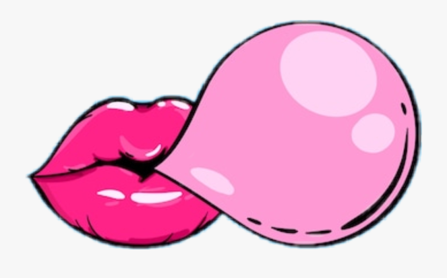 #sticker #bubble #bubble Gum #chewinggum #lips # Contest - Pop Art Pink Lips, Transparent Clipart