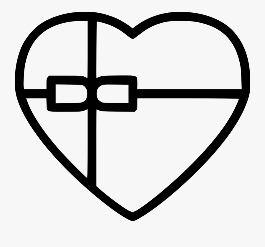 Chocolate Ribbon Box Png - Cross, Transparent Clipart