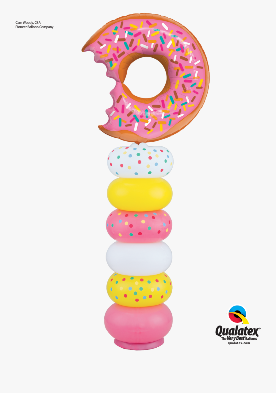 Transparent Real Balloons Png - Donut Themed Balloon Column, Transparent Clipart