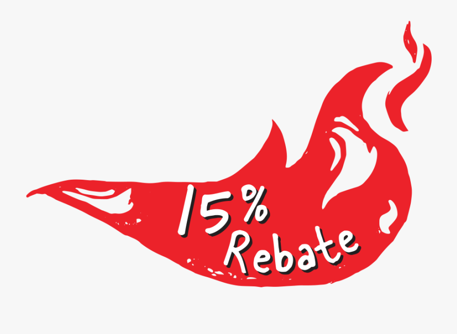15% Rebate, Transparent Clipart