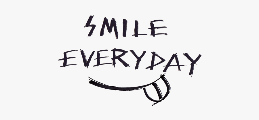 Smile Everyday - Calligraphy, Transparent Clipart