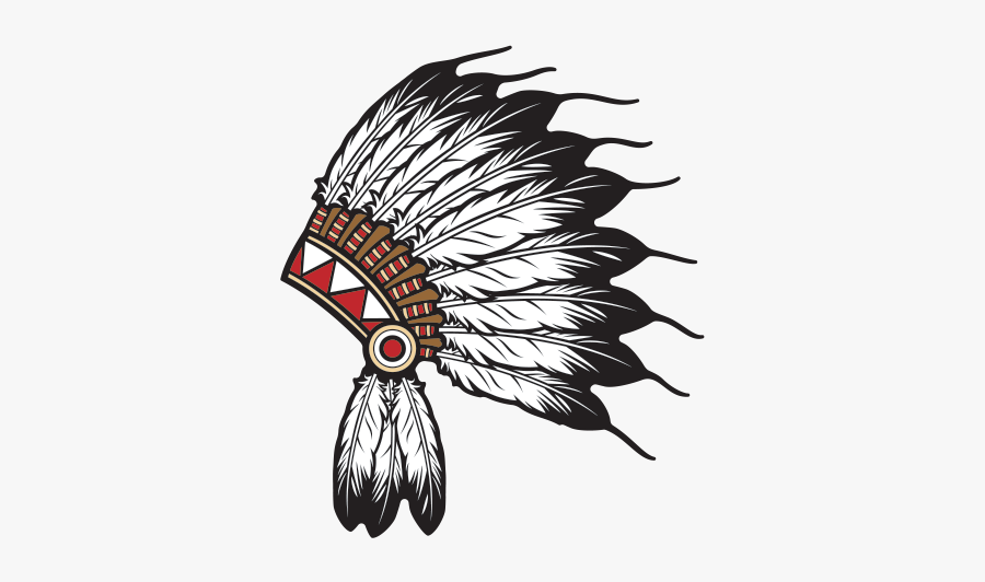 Drawing Feather Native American - Headdress Drawing, Transparent Clipart