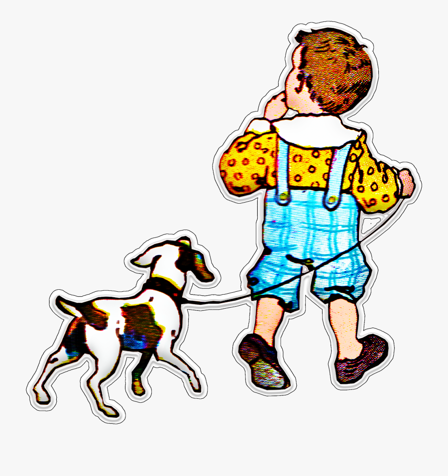 Vintage Boy, Perro, Niño, Retro, 1920, Forma, Primavera - Dog Essay 10 Lines, Transparent Clipart