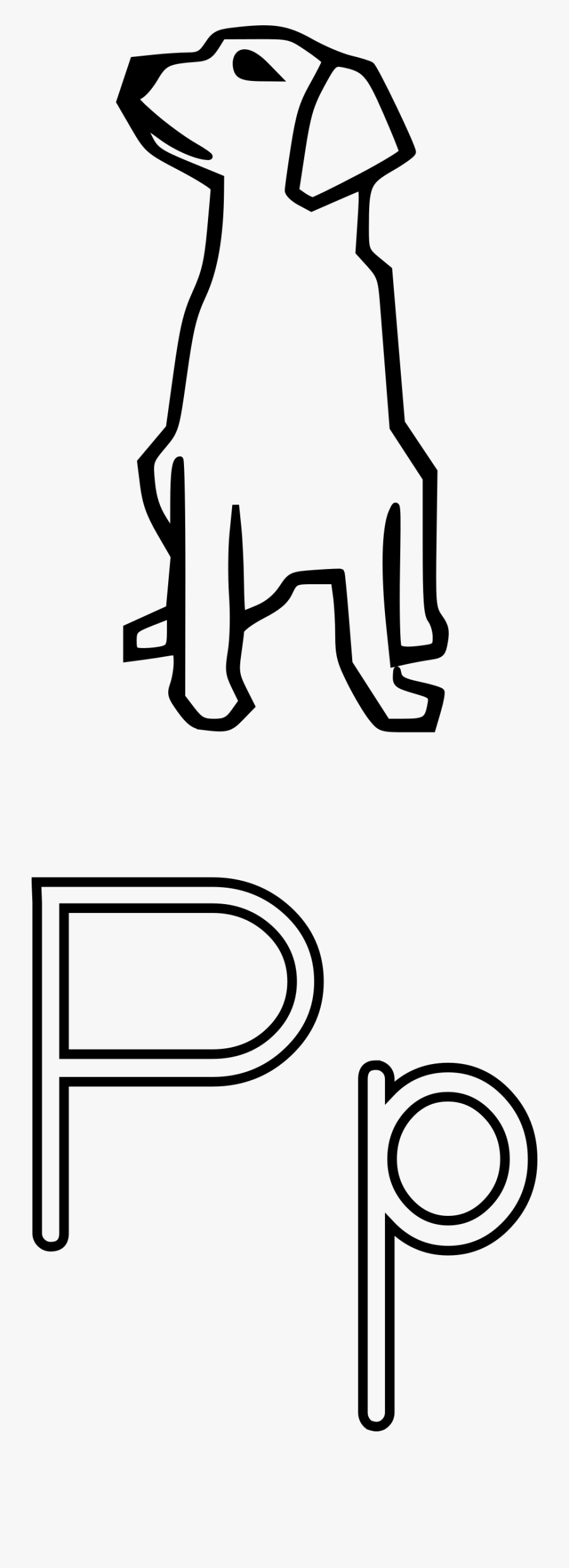 Letra P De Perro Para Colorear Clip Arts - Dog Clip Art Free, Transparent Clipart